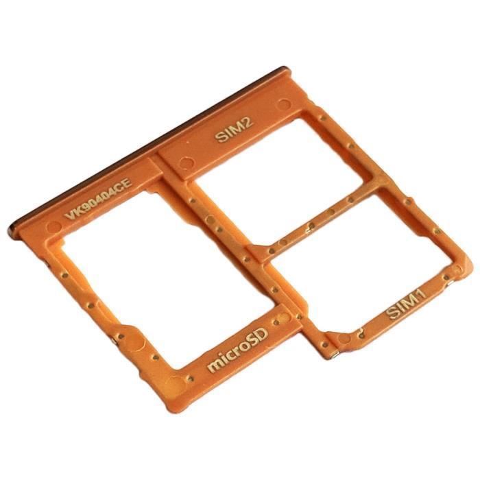 Samsung Galaxy A40 Tiroir Carte Dual SIM et Support Micro-SD Hybrid, Remplacement Original, Corail Orange