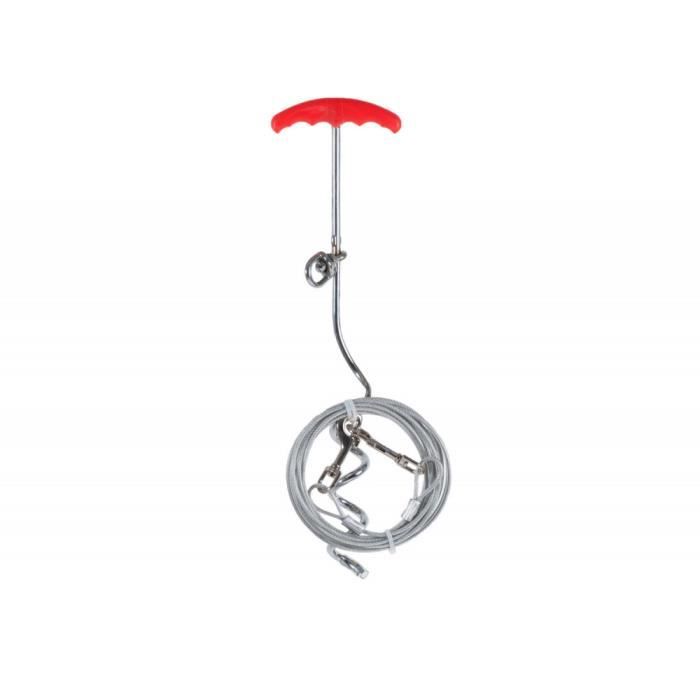 Set piquet + câble d'attache 4.5 m. Max 50 kilo. pour chien-Vadigran 15,000000