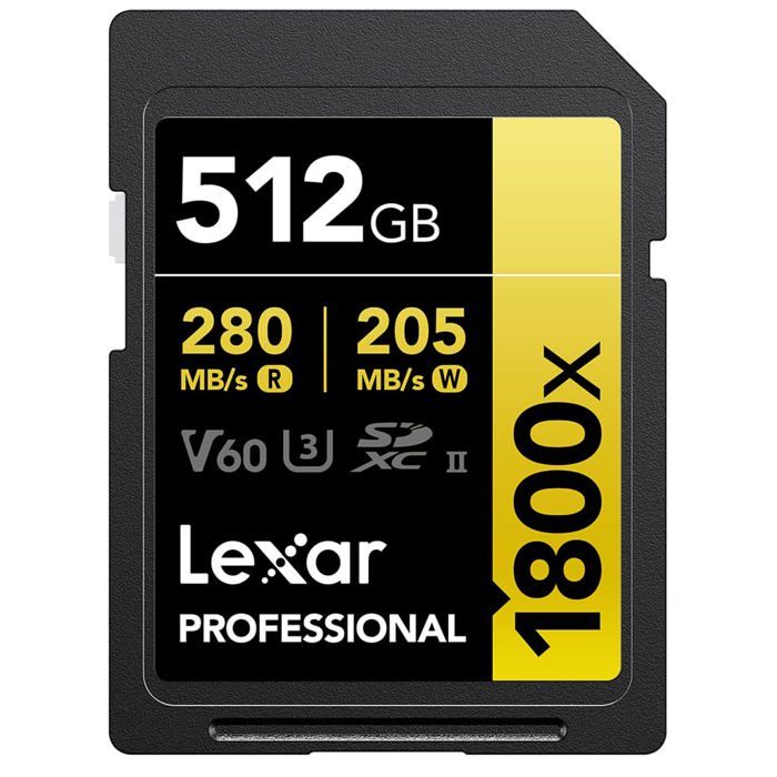 Lexar Carte Mémoire SDHC - D1800 - 512 Go - 270 Mo/s - UHS-1