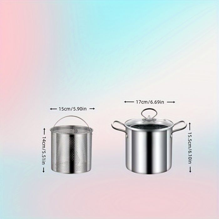Filtre à Huile De Cuisine En Acier Inoxydable 304 - Capacité 4.0L, Avec Couvercle Et Filtre à Mailles - Pour Réutiliser L'huile De Friture - 6
