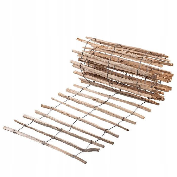 Poteaux De Clôture En Noisetier KOTARBAU - 120 X 7 Cm - Naturel Non Traité Pour Jardin Potager Ou Décoratif