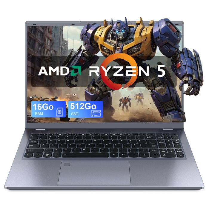 PC PortableAMD Ryzen5 5500U(6C-12T jusquà 40 GHz) 16Go DDR4512Go SSDWiFi 6 pour Ordinateur portable Windows 11pro AZERTY