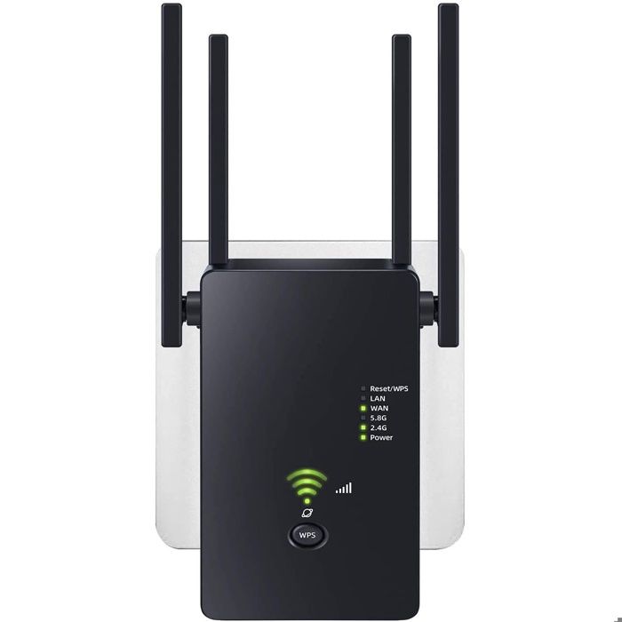 Extension de portée WiFi 1200 Mbps, répéteur WiFi double bande 2.4G et