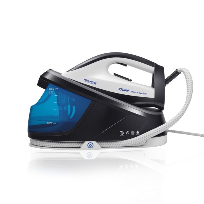 Centrale vapeur 1.5 L Fer à repasser vapeur 3100 W avec Bouton Steam Shot Réglages de Température auto- nettoyant Mode éco - Prumya