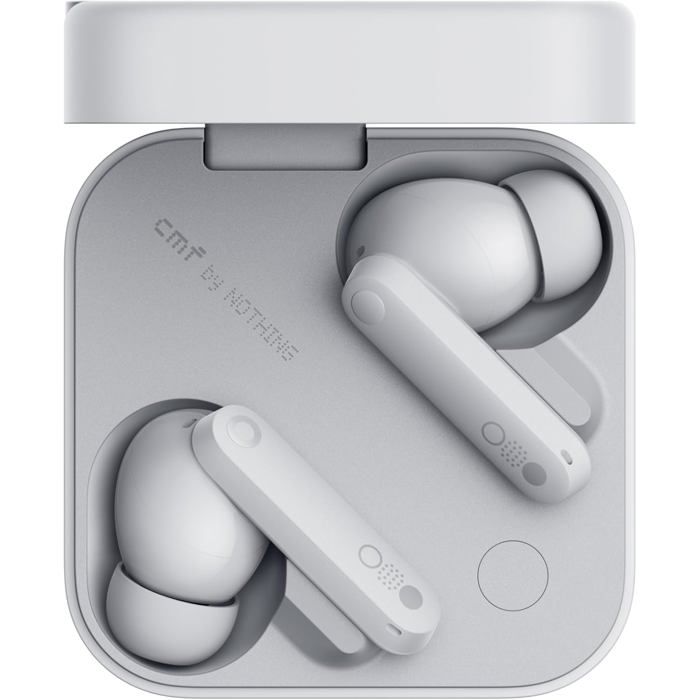 CMF BY NOTHING Buds Pro 2 - Écouteurs sans fil Hi‑Fi ANC 50 dB LDAC 6 micros Gris clair