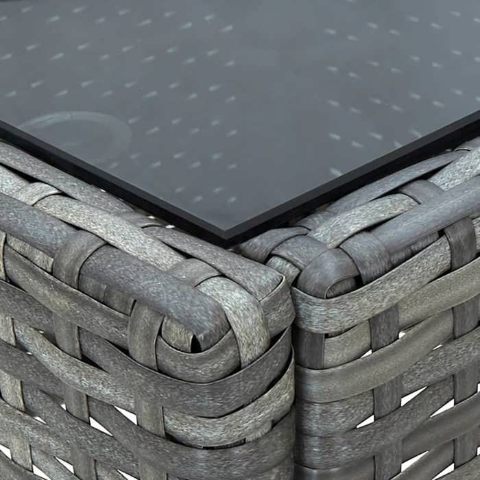 Black Friday Table à dîner de jardin BURKE 2/4 PERSONNES Gris 75x40x37 cm Résine tressée TTT557 Black Friday Table à dîner de jardin BURKE 2/4 PERSONNES Gris 75x40x37 cm Résine tressée TTT557