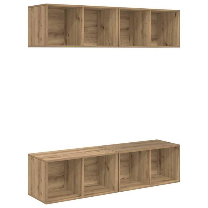 Étagère murale modulable - vidaXL - Chêne artisanal - 37x37x72 cm - Rectangulaire - Étagères modulaires
