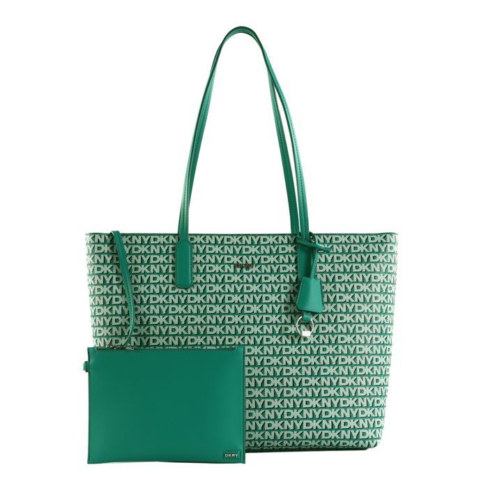 DKNY Sac à épaule vert blanc pour femme - Saige Tote Bag Park Green 333006
