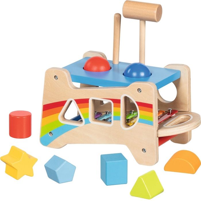 Jouet à marteler - GOKI - Banc à marteler et encastrer avec xylophone - 3 en 1 - Bois - 12-48 mois Jouet à marteler - GOKI - Banc à marteler et encastrer avec xylophone - 3 en 1 - Bois - 12-48 mois