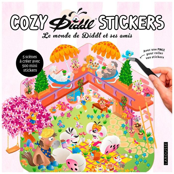 Kits et matériel créatifs - Éditions Larousse : Cosy stickers Diddl Le monde de Diddl et ses amis