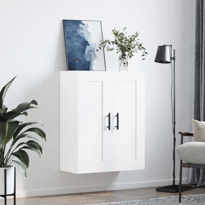 Organisateur suspendue - Blanc - Armoire murale 1 PC - Armoire haute - Pour cuisine - blanc 69 5x34x90cm - Bois dingénierie LH31986