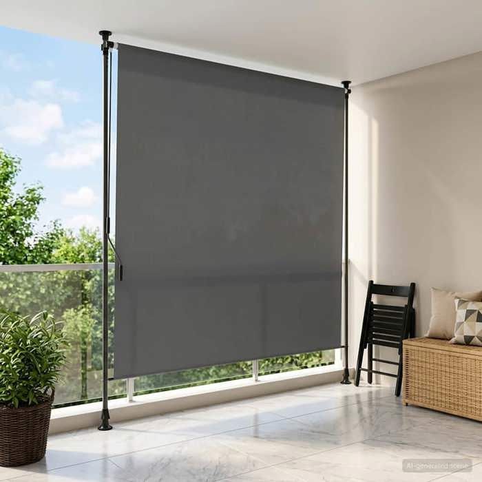 vidaXL Store Roulant Extérieur Gris clair 100 x 270 cm 42037133
