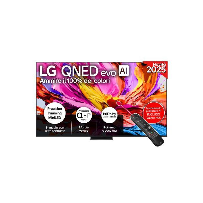Téléviseur LG QNED MiniLED 100” 4K UHD 100QNED86A6A – Processeur α8 Gen2 IA Dynamic QNED Color Precision Dimming