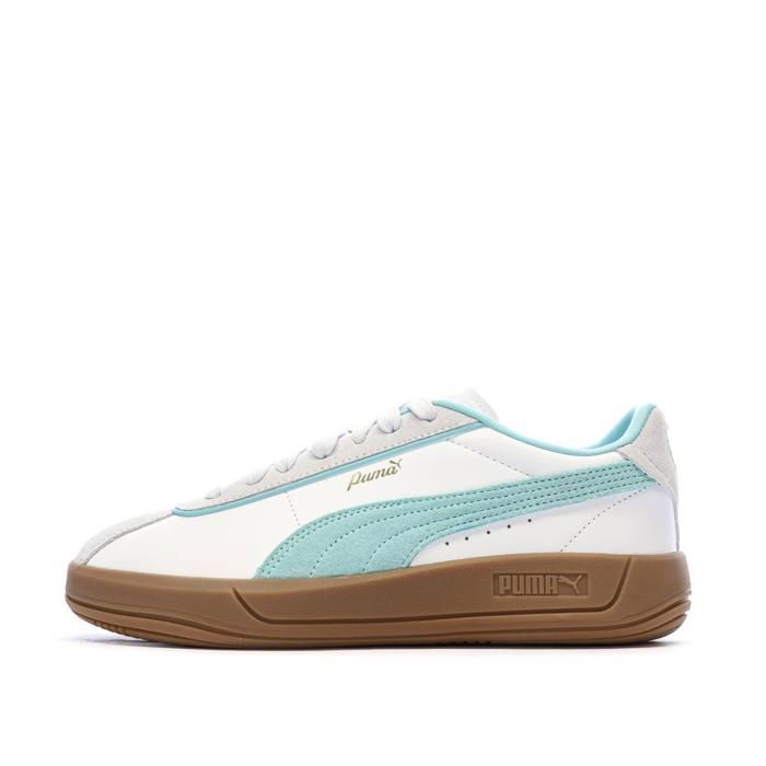 Baskets Blanches/Turquoise Femme Puma Club Klassika