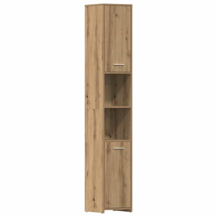 Armoire de Salle de Bain - vidaXL - colonne SDB - bois dingénierie - chêne artisanal - 30 x 30 x 1835 cm{lda36l}