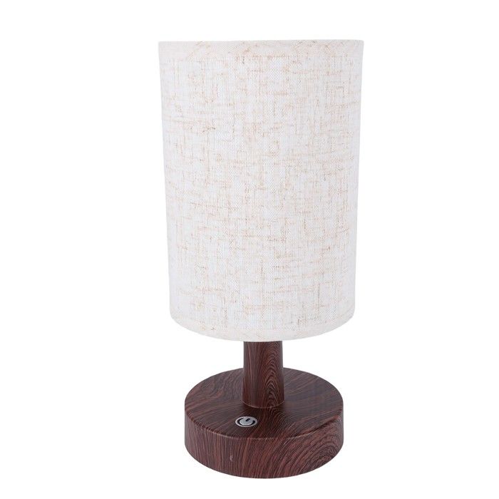 AUCUNE lampe de chambre Lampe de bureau Lampe de table de chargement USB Abat-jour en tissu Chambre Veilleuse luminaire poser