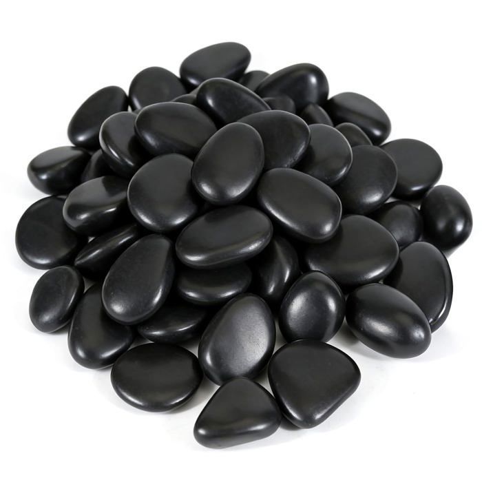 Galets Noirs Naturels - 1 33 kg - 1 à 2 cm - Pierres Polies pour Aquarium et Jardin