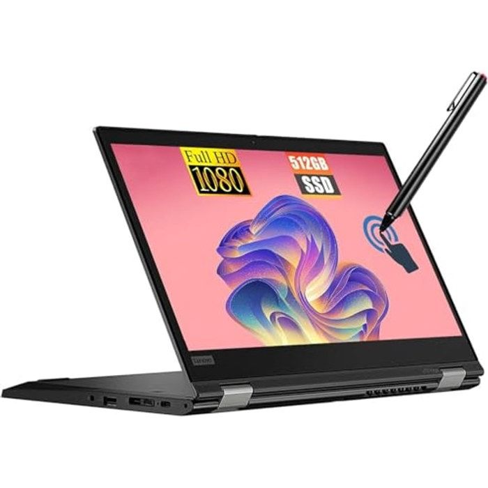 ThinkPad L13 Yoga Gen 1 Ordinateur portable tactile 2 en 1 13 3 FHD Intel Core i5- 8 Go de RAM 256 Go SSD stylet clavier