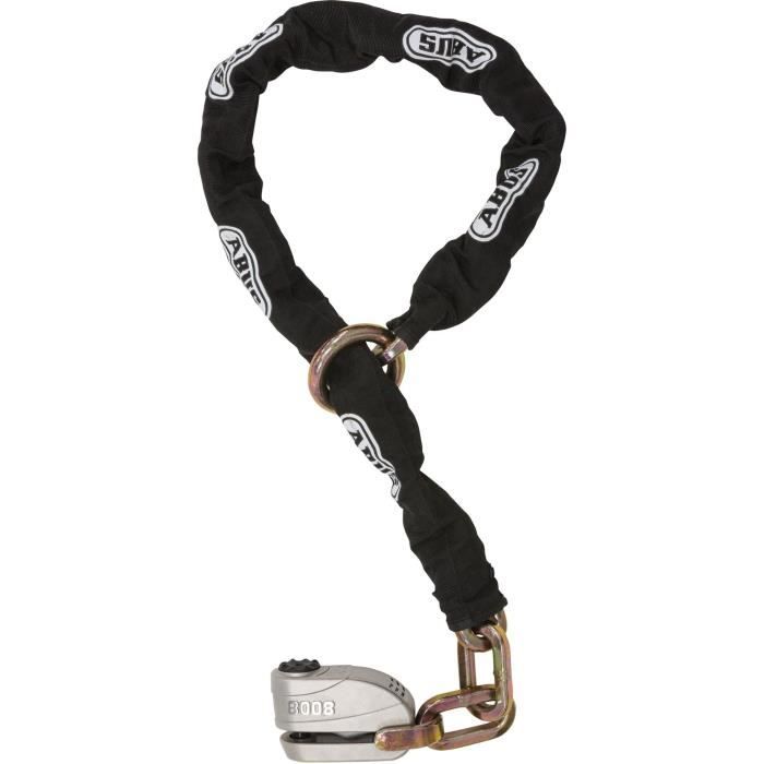 Antivol de chaîne ABUS 800812KS120 Loop Chaîne 12 mm Pêne 16 mm Alarme 100 dB Cylindre Xplus 2 clés