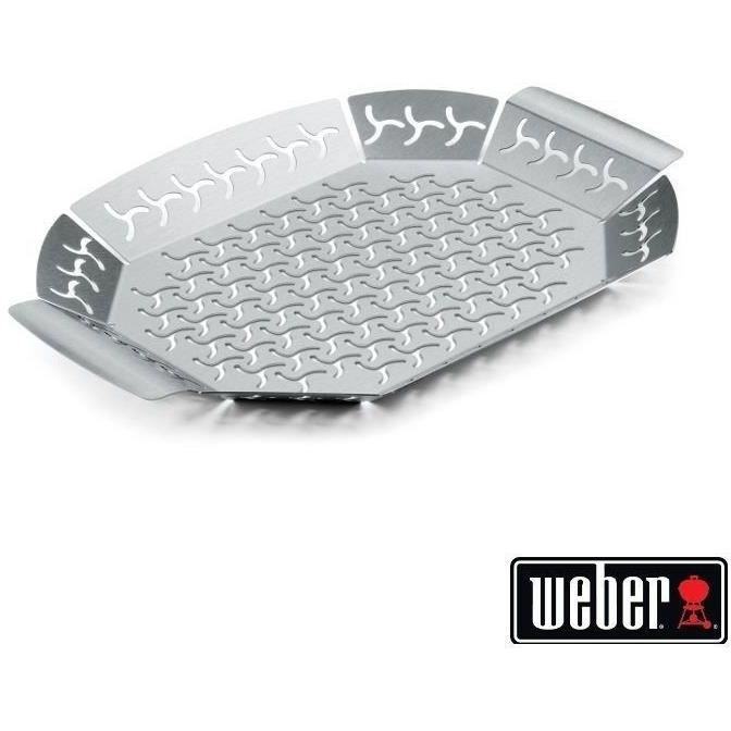 Panier à légumes - WEBER - Grand modèle en acier inoxydable pour barbecue