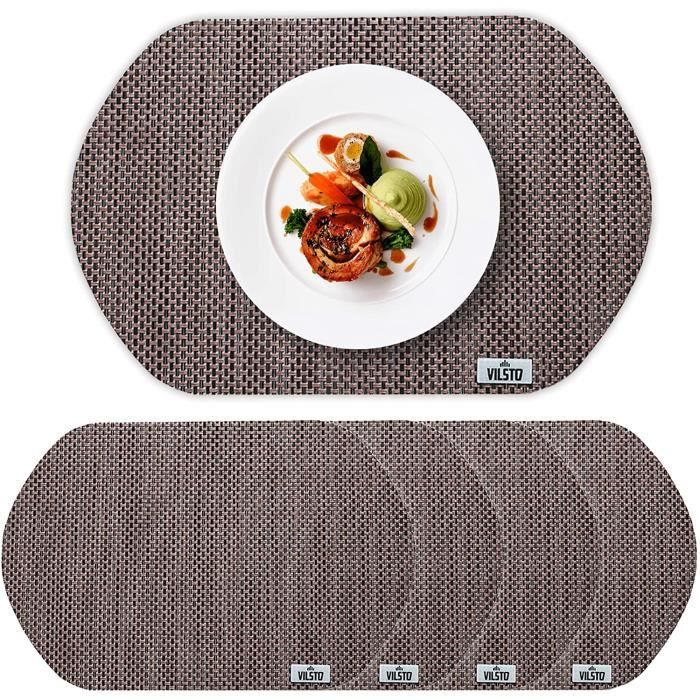 Napperon De Table Antidérapant En Pvc, Set De Table Rond Évidé
