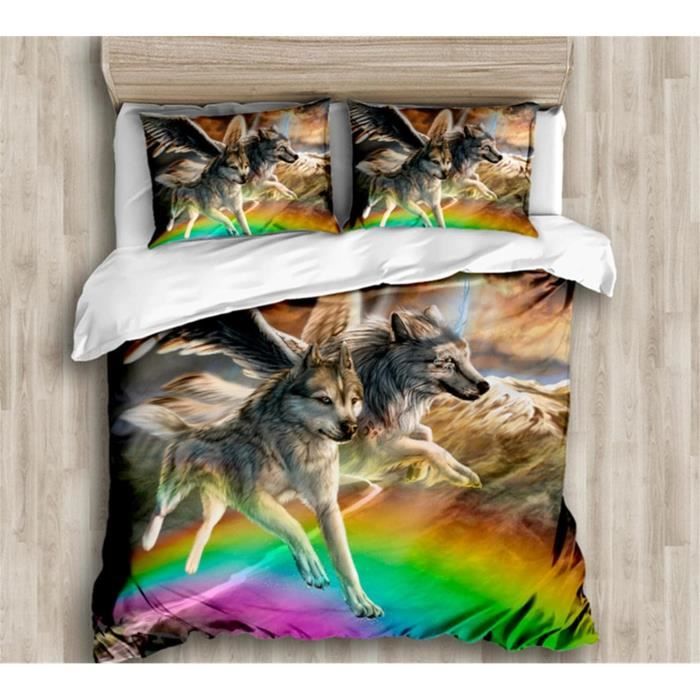 Housse de Couette Motif Loup & Terre des Loups