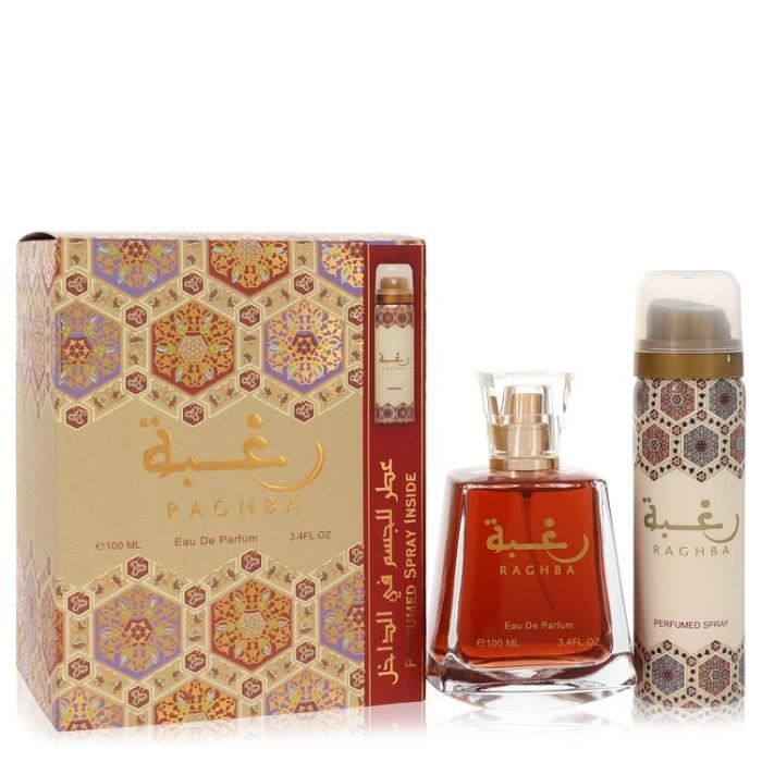 Lattafa Raghba Eau De Parfum Spray Plus 1.7 oz Deodorant Spray Men 100 ml-0