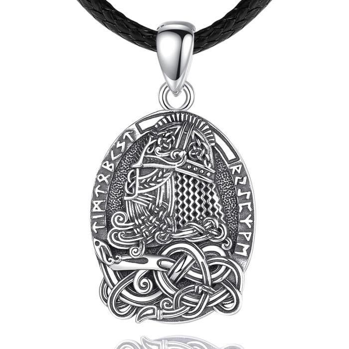 Collier Arbre De Vie Viking En Argent Sterling 925 - Pendentif Rune Amulette Avec Chaîne 55cm Pour Hommes Et Femmes
