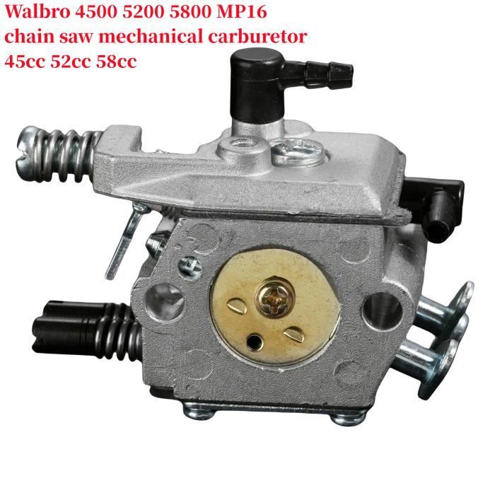Carburateur Pour Tronçonneuse, Moteur 2 Temps, 45cc, 52cc, 58cc, 4500