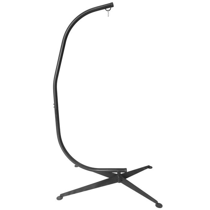 Support pour fauteuil suspendu - WSdwqaa - Métal - Noir - Capacité Max. 150KG