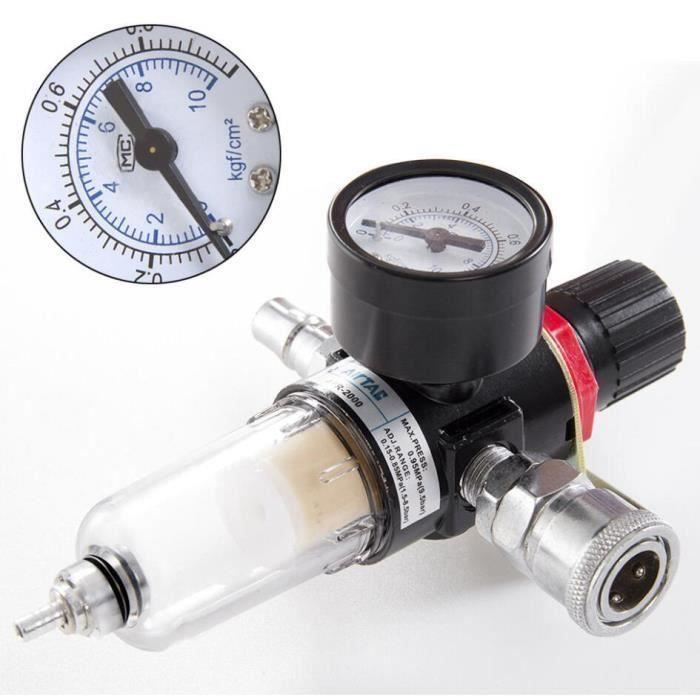 Régulateur de pression de filtre à air 1/2 de filtre à air combo compresseur jauge de filtre à humidité filtre à eau avec raccord de montage 