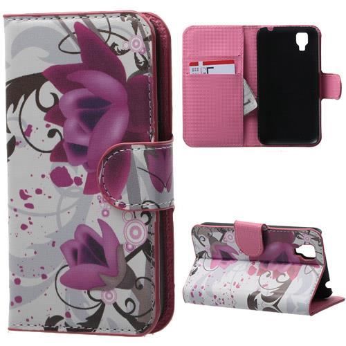 Housse Portefeuille Pour Wiko Harry 2 - Motif Smile, Flip Cover Avec Emplacement Cartes