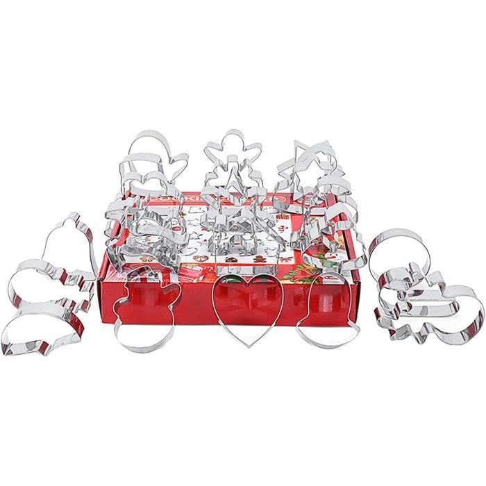 Emporte-pièces De Noël - Ensemble De 24 Emporte-pièces De Noël - Arbre De Noël Renne Père Noël