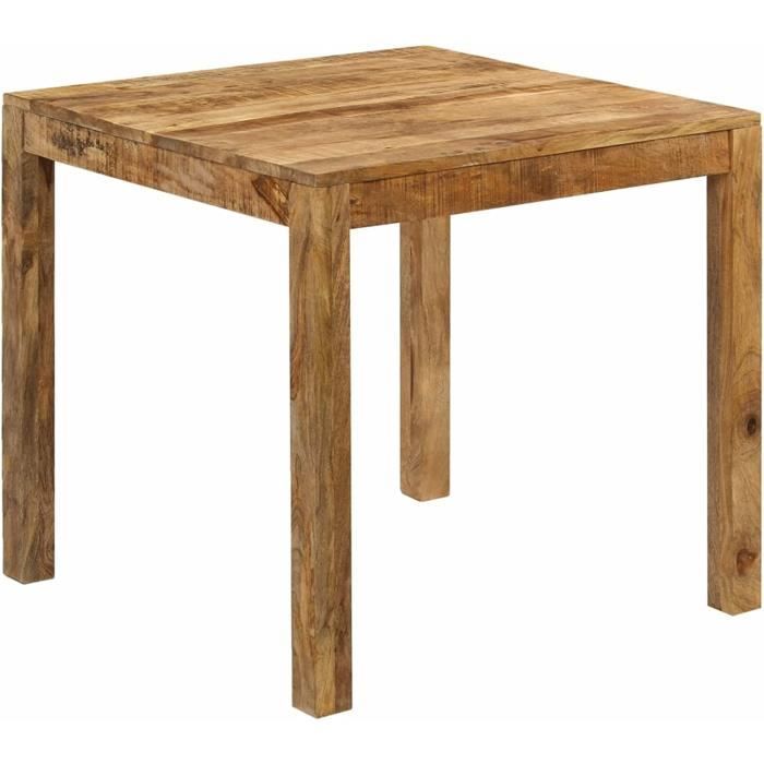 Table de Salle à Manger Meuble de Salle ã Manger Table Cuisine Table de Salle à Manger Bois de manguier Massif 82x80x76 cm[783]