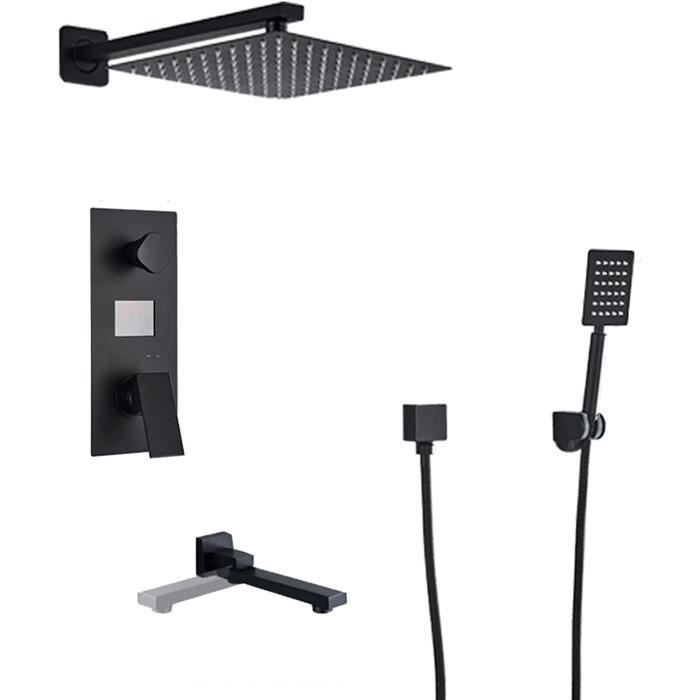 Colonne De Douche Encastrable avec Affichage Numérique, 3 Fonctions