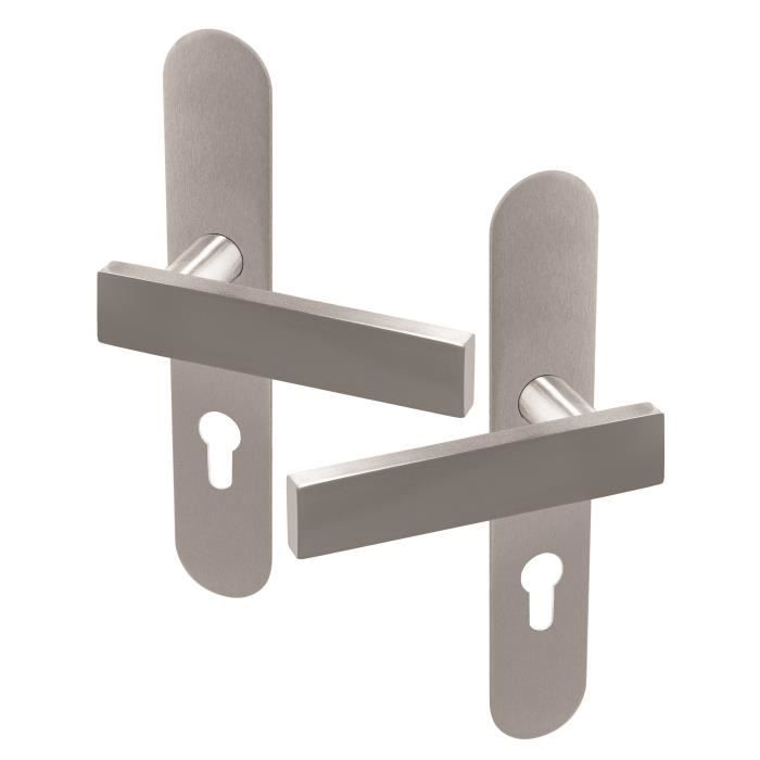 Poignee De Porte Velox Fix En Inox Sur Plaque Ronde Cle I Entraxe