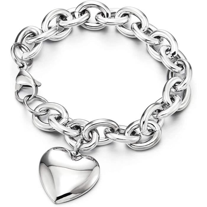 LaMenars Breloque En Forme De Cœur Argent Sterling 925 Rouge Charms Et