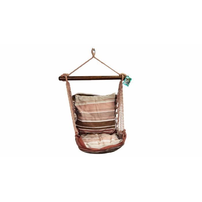 Fauteuil Suspendu Hamac Chaise Enfant Sans Housses De Coussin Marron Latte Cdiscount Jardin