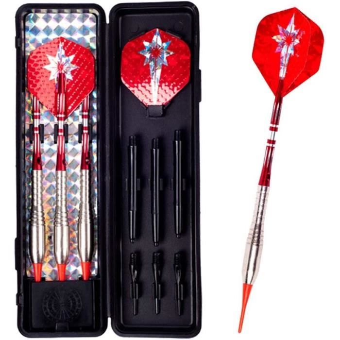 Jeu De 3 Fléchettes Professionnelles 24g - Canon Cuivre Noir Nickel, Pointe Aiguille, Livré Avec Boîte