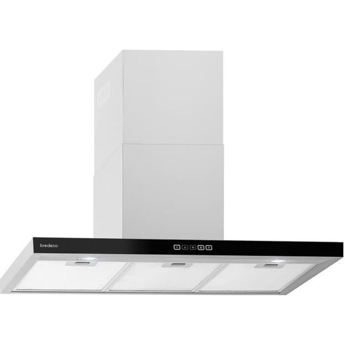 Hotte De Cuisine Aspirante Silencieuse Bredeco Largeur 90cm Debit 6365 M3 H Noir Achat Vente Hotte Cdiscount