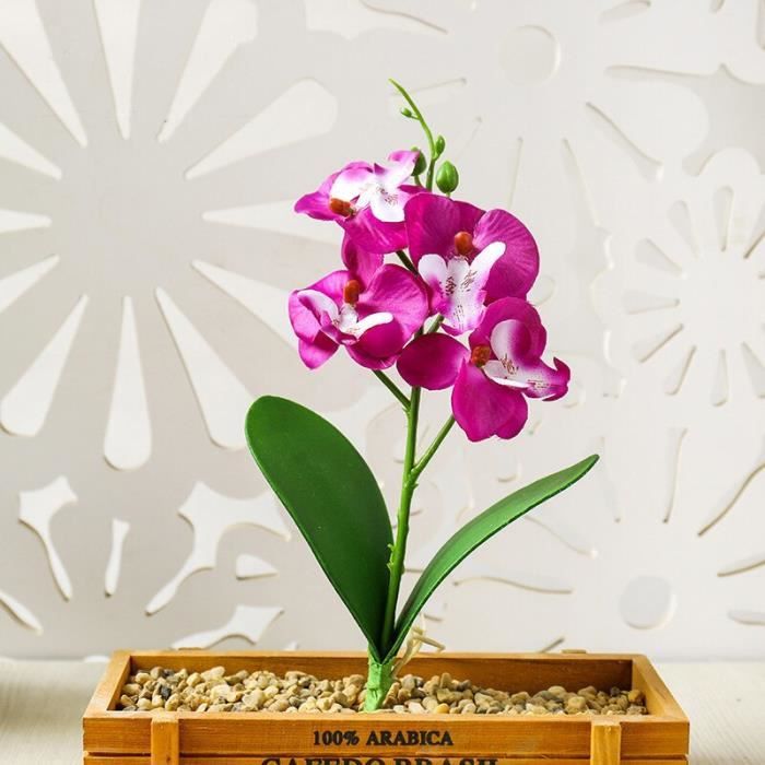 Fleurs artificielles orchidées blanches en soieFausse fleur papillon de 