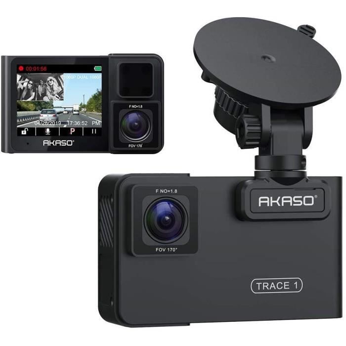 1080P Full HD WIFI Camera Voiture,360/° IR Nuit Vision Avant Arriere Double Dashcam Embarqu/ée Moniteur Enregistreur de Surveillance avec Capteur-G D/étection Mouvement pour 24H Surveillance Parking
