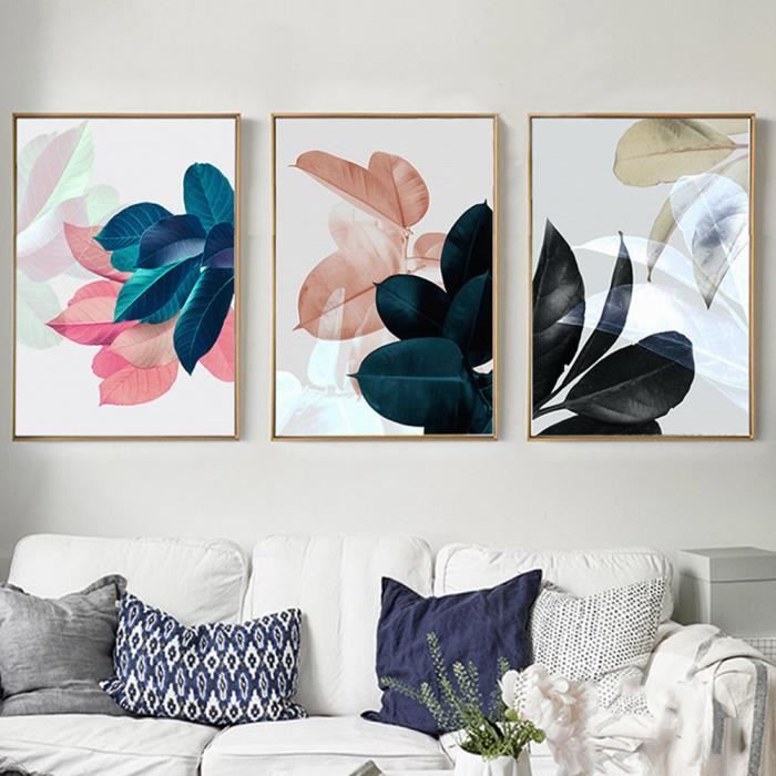 3pcs 40x50cm Tableaux Multi Panneaux Peinture Sur Toile A Numero Tableau Decoration Salon Chambre Murale Tableau Feuille Verte Achat Vente Tableau Toile Cdiscount