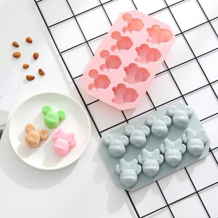 Moule A Gateau En Silicone En Forme De Mickey 8 Grilles Outil De Decoration Pour Glacons Bonbons Chocolat Biscuits Tr Cdiscount Maison