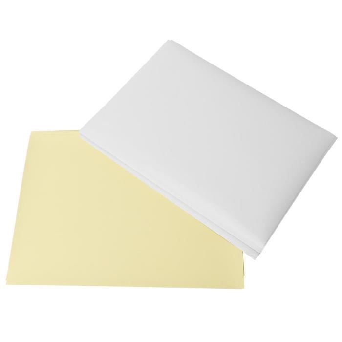 Qiweiidmall-100 feuilles de papier autocollant de taille A4 papier