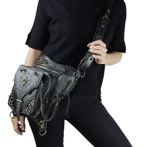 Sac banane sac de jambe en cuir PU pour femmes ceinture de hanche