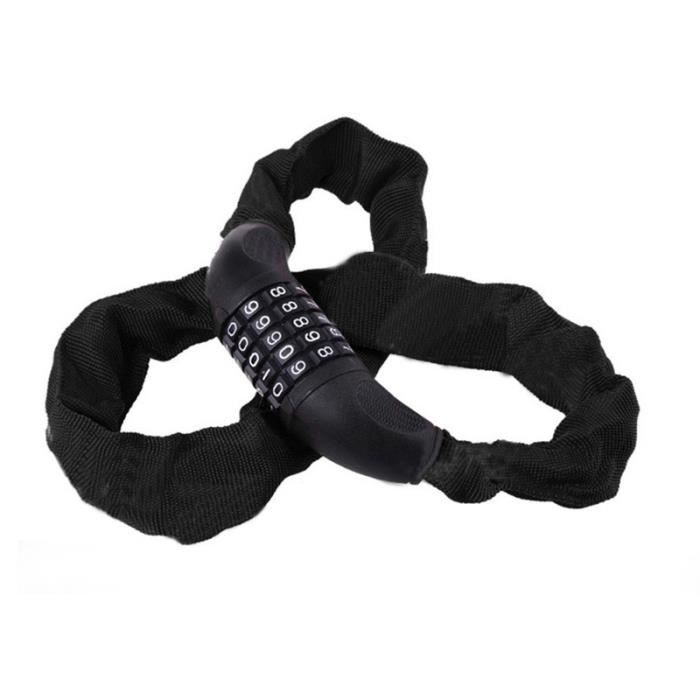 Antivélo à Code 5 Chiffres - Câble Acier De 2 M, Diamètre 12 Mm - Pour Vélo, Scooter, VTT, Moto - 5