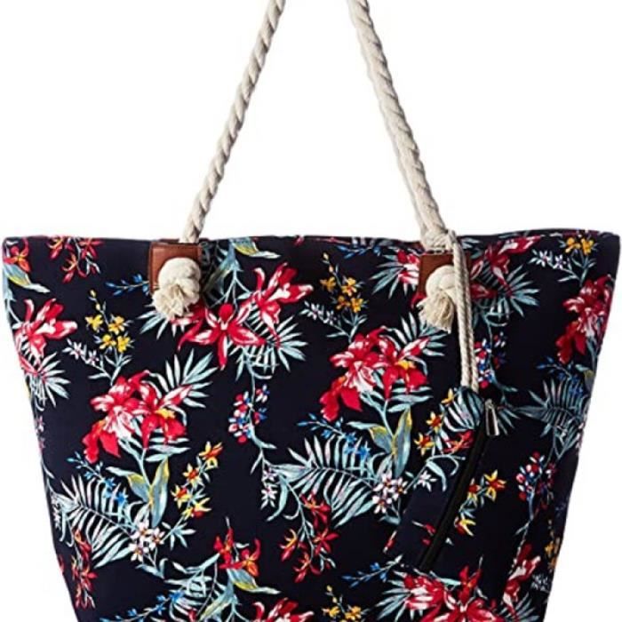 Grand Sac De Plage Imperméable DonDon - Avec Poche Supplémentaire, Fermeture éclair, Motif Varié