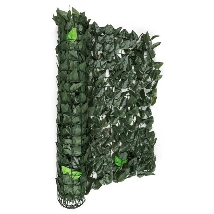 Blumfeldt Fency Dark Leaf Clôture pare-vue Paravent 300x100 cm -mélange vert foncé
