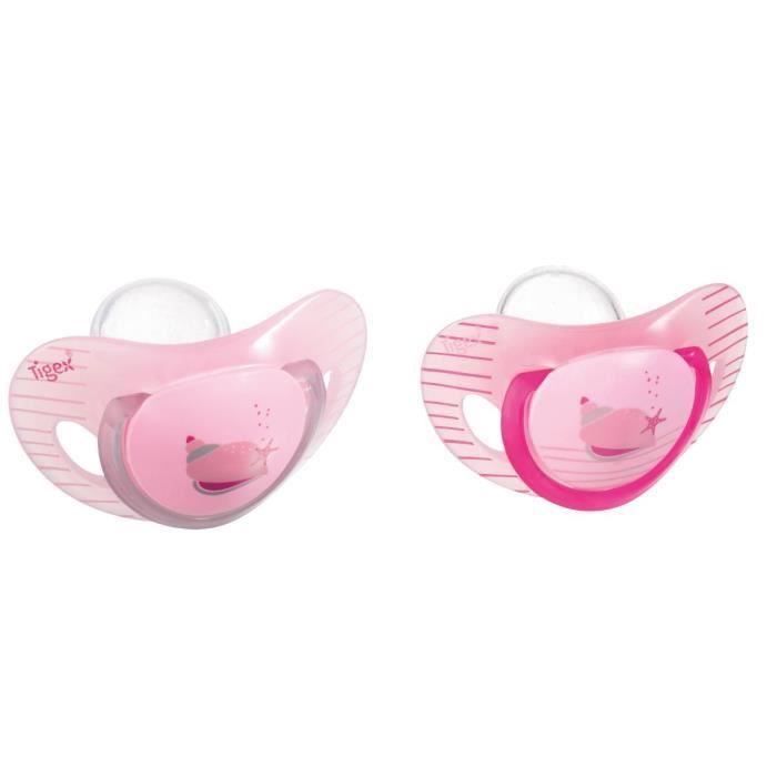 Tigex 2 Sucettes Smart Translucide Silicone 6 18 Mois Fille Coquillage Lot De 3 Cdiscount Puericulture Eveil Bebe